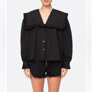 Sea New York Charlie Pleated Blouse size XS